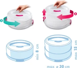 Metaltex Tortenbehälter ø36cm Höhenvers, Transparent/rot/weiß 28 Metaltex Tortenbehälter ø36cm Höhenvers, Transparent/rot/weiß -Küchenwaren Geschäft 4950ff485a3260d0d1ad3acf477990d7