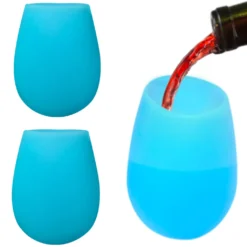 6er Set 200ml Unzerbrechlich Blau Silikon Biergläser Whisky GläSer Wein Becher Stammlos Weinbecher Tasse -Küchenwaren Geschäft 499b02003780d07132a6817e072b5a18