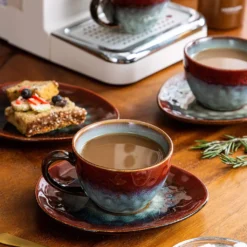 Vancasso Kaffeeservice »STARRY« 8-tlg Steinzeug Kaffeeset Mit Kaffeetasse, Untertasse -Küchenwaren Geschäft 4af205bde2bf8d5a633345ea743e78d5