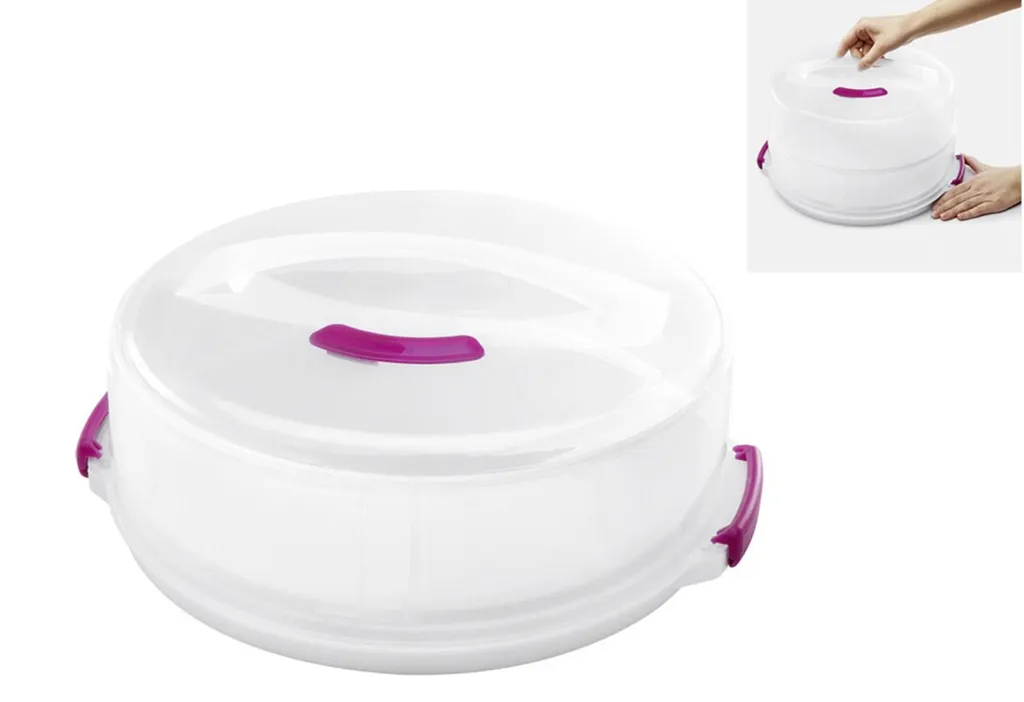 Metaltex Tortenbehälter ø36cm Höhenvers, Transparent/rot/weiß 11 Metaltex Tortenbehälter ø36cm Höhenvers, Transparent/rot/weiß – Bild 9