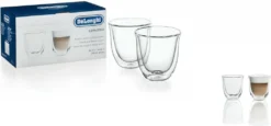 De'Longhi DeLonghi Cappuccino 2er Doppelwandiges Thermoglas -Küchenwaren Geschäft 53124b3cac0f7e89ee8b091e3ee6463b