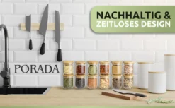 PORADA 12 Stapelbare Gewürzgläser Set 150ml Glasbehälter Mit Deckel Aufbewahrung Küche Gewürzdosen Vorratsdosen Glas Mit Deckel Aufbewahrungsgläser Küchenorganisation Aufbewahrung… -Küchenwaren Geschäft 532e93edac2efb6022a203daf2e73f0e