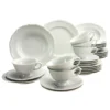 CreaTable 16135 Kombiservice Maria Theresia Für 6 Personen, Porzellan, Weiß (1 Set, 30-teilig) -Küchenwaren Geschäft 5386fa2be15d70950554cf379b2d8261
