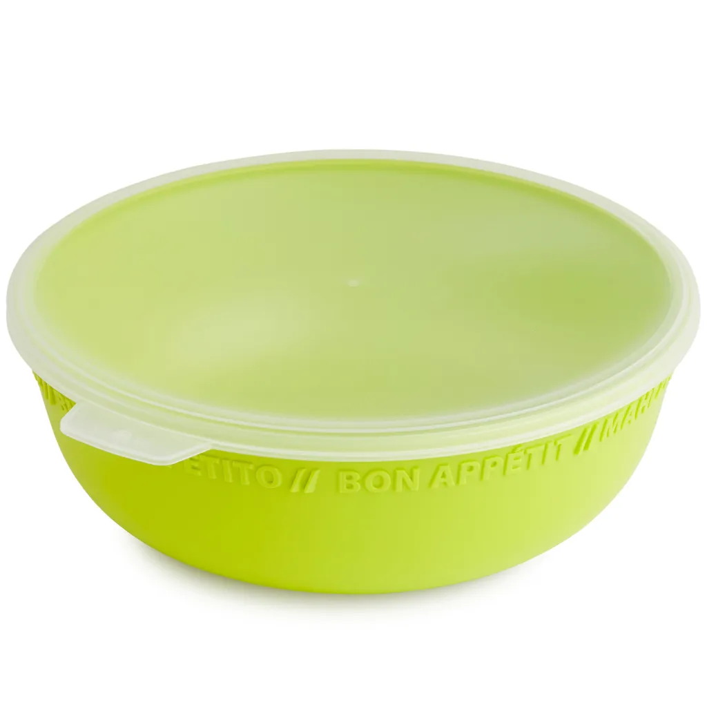 ROTHO Schüssel 1.02 L Mit Deckel TRESA, Farbe:Limettengrün 4 ROTHO Schüssel 1.02 L Mit Deckel TRESA, Farbe:Limettengrün – Bild 2