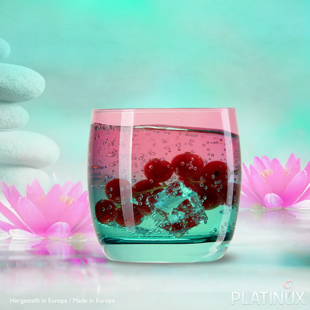 Trinkgläser Rosa-Türkis Aus Glas Bunt Set 6 Stück 200ml (max.320ml) Wassergläser 7 Trinkgläser Rosa-Türkis Aus Glas Bunt Set 6 Stück 200ml (max.320ml) Wassergläser – Bild 5