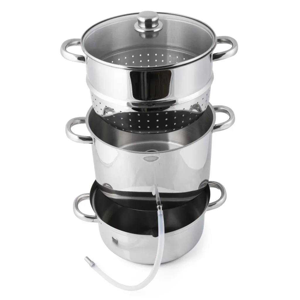 Grafner® XXL Edelstahl Dampfentsafter 8 Liter Mit Schlauch + Klemme Fruchtentsafter 4 Grafner® XXL Edelstahl Dampfentsafter 8 Liter Mit Schlauch + Klemme Fruchtentsafter – Bild 2