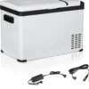 Outsunny Kühlbox Auto 30L Mit LCD-Anzeige Kompressor Autokühlschrank Elektrisch Boot Camper Reisen 12/24V DC Und 110-240V AC Weiß -Küchenwaren Geschäft 597ae3da6150555d7040c0e194f1d7fd