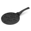 Navaris Augenpfanne Pancake Maker Blinipfanne - 27cm Pfanne Pfannkuchenpfanne Mit 7 Löchern - Bratpfanne Für Alle Herdarten - Antihaftbeschichtung
