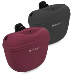 Navaris Hunde Futterbeutel Aus Silikon 2er Set - 2x Snackbeutel Mit Clip Und Magnet - Futtertasche Leckerlis Trockenfutter Nassfutter