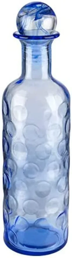 APS Glaskaraffe -ICEBLUE- /// Ø 8 Cm, H: 30 Cm, 0,8 Liter /// Glas, Blau, Silikon /// 10723 -Küchenwaren Geschäft 6125fff44aef475a693660b307aee0b8