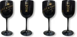 Moët & Chandon 4x Champagnergläser Champagner Gläser Set In Schwarz