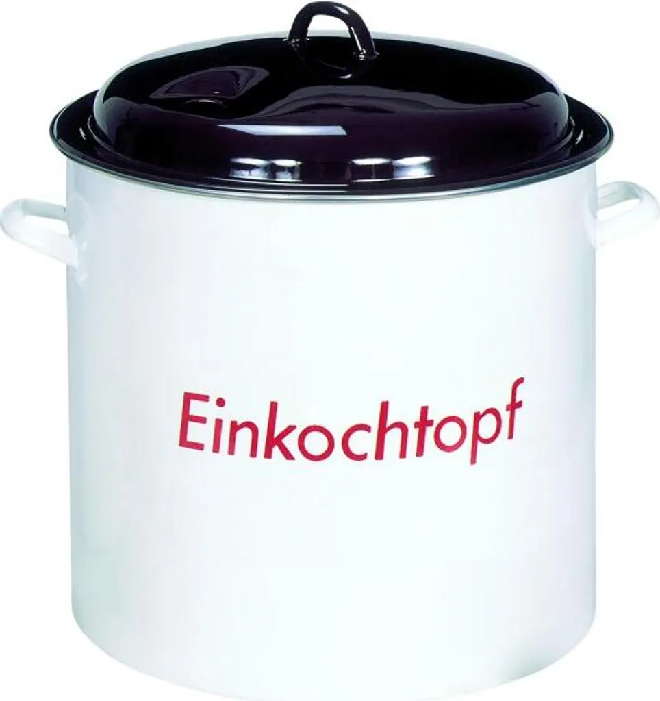Culinario Emaillierter Einkochtopf Mit Metalldeckel, 28 Liter, Ø35 X H30cm, Für Alle Kochfelder Geeignet, Thermometer-Öffnung, Einkocher Für Marmelade 3 Culinario Emaillierter Einkochtopf Mit Metalldeckel, 28 Liter, Ø35 X H30cm, Für Alle Kochfelder Geeignet, Thermometer-Öffnung, Einkocher Für Marmelade