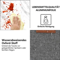 Lospitch 25L Kühltasche Faltbar Kühlkorb Kühlbox Isoliertasche Thermotasche Picknicktasche Für Lebensmitteltransport, Grau -Küchenwaren Geschäft 6b0b517442860be4f5dfa279f956e12c