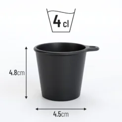 SoPro 12x Schnapsbecher Plastik 4 Cl Wiederverwendbar - Shotgläser 40 Milliliter Schwarz - Mehrweg Schnapsglas Zum Umhängen -Küchenwaren Geschäft 6b401702a2dd54b97fcbf161b0f9d508