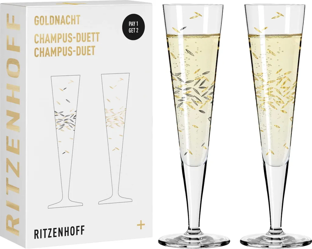 Goldnacht Champagnerglas-Set H22 Von Ritzenhoff Design Team 3 Goldnacht Champagnerglas-Set H22 Von Ritzenhoff Design Team