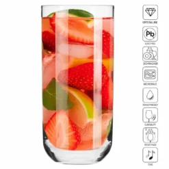 KROSNO Longdrinkgläser Wassergläser Trinkgläser | Set Von 6 | 360 ML | Glamour Kollektion | Perfekt Für Zuhause, Restaurants Und Partys | Spülmaschinenfest -Küchenwaren Geschäft 6ce55bf05caa98ddb0b4ef8d27c2f631