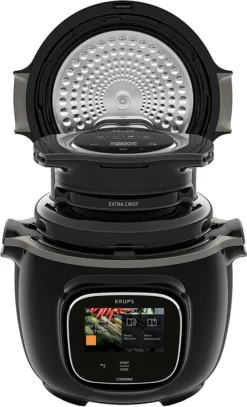 Krups Cook4Me Extra Crisp-Deckel AJ1508 | Timer | 4 Automatische Funktionen | Extra Knusprig | Schwarz -Küchenwaren Geschäft 6ce86382ab2cef047e150b13abfc5efc