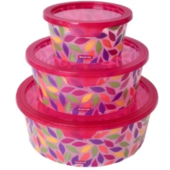 Curver Deko Chef Design 3er Set Vorratsdosen Lebensmittel Vorratsbehälter Frischhaltedose 0,5 Bis 2,0 L Mehrfarbig