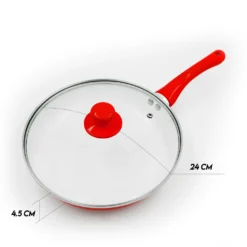 Pfannenset Keramik 5-tlg Bratpfannen Rot Neu -Küchenwaren Geschäft 6dc9b74b9399491aca27ff4e1fc5375d