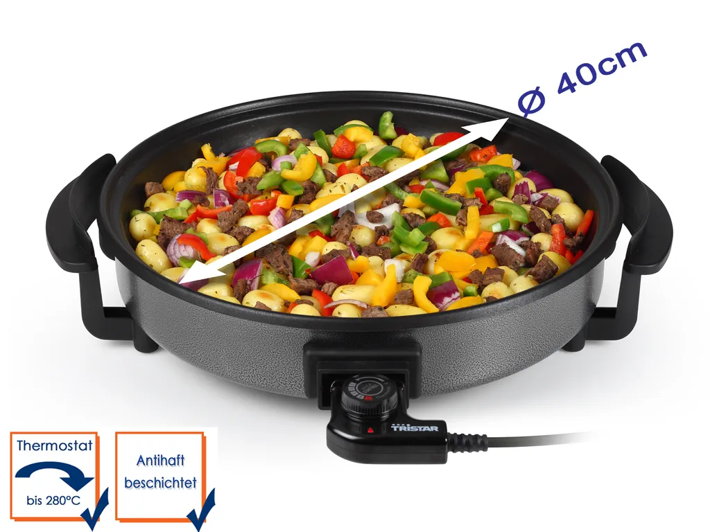 Tristar Multifunktionspfanne PZ-2964 1500 W 40 Cm 18 Tristar Multifunktionspfanne PZ-2964 1500 W 40 Cm – Bild 16