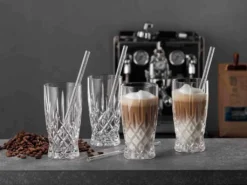 Nachtmann Latte Macchiato Set/4 + 4 Glastrinkhalme 7604/8tlg. Noblesse 104671 -Küchenwaren Geschäft 6f5f80ce636ecb5d386363d0538382c2