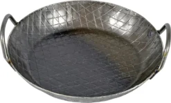 Turk 65930 Servierpfanne Aus Schmiedeeisen, 28 Cm, 2 Griffe, Grau (1 Stück)