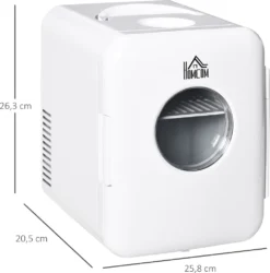 HOMCOM 4L Auto-Kühlschrank Kühlbox Mini-Kühlschrank DC 12V AC 230V/50Hz 60 W Für Auto Und Camping Weiß 25,8 X 20,5 X 26,3 Cm -Küchenwaren Geschäft 72e6426cb467be337bacc8039a1ebf23