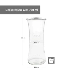 24er Set WECK Delikatessen Glas 700ml + Rezeptheft I Konkave Form Cocktail -Küchenwaren Geschäft 77722c1421587e7f751bbe7949313635