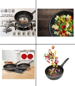 Tefal B30310 Cook&Clean Pfannenset 5tlg Hochrand, Pfanne 28cm + 30cm Hoher Rand, Teflon Antihaftbeschichtet, Bratpfanne Set Tief , Inkl. Deckel -Küchenwaren Geschäft 7b14dcb8849c96da575b148d5f85e3b8