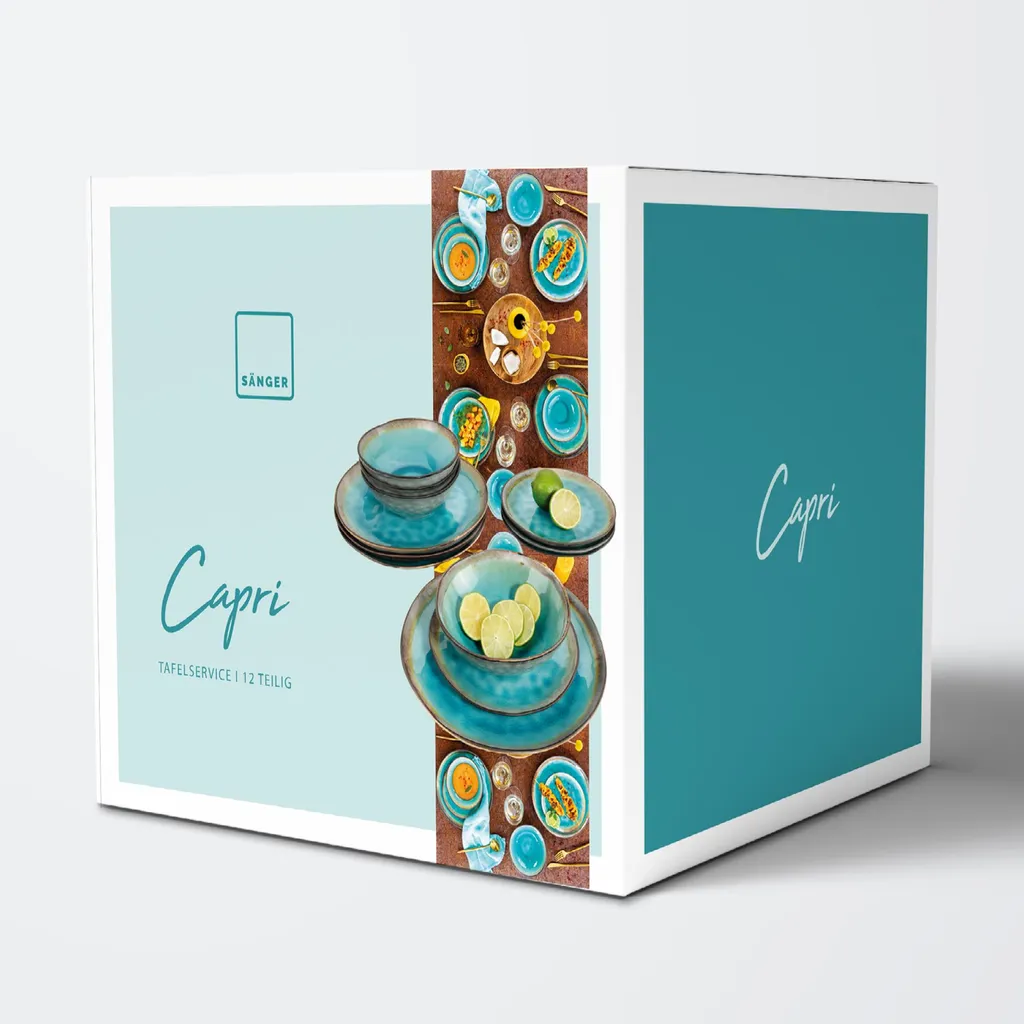 Sänger SÄNGER Steingut Geschirrset Capri, Tafelservice 12 Teilig Für 4 Personen 10 Sänger SÄNGER Steingut Geschirrset Capri, Tafelservice 12 Teilig Für 4 Personen – Bild 8