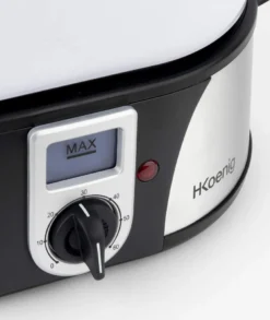 H.Koenig Elektro-Dampfgarer Ohne BPA 12 Liter, 3 Herausnehmbare Behälter, 1000 W, Timer Bis Zu 60 Minuten VAP12, Kunststoff, Metall, Single 14 H.Koenig Elektro-Dampfgarer Ohne BPA 12 Liter, 3 Herausnehmbare Behälter, 1000 W, Timer Bis Zu 60 Minuten VAP12, Kunststoff, Metall, Single -Küchenwaren Geschäft 7e0964901c2a007a980a7ae611b3a859