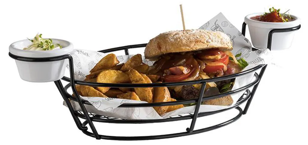 APS Servierkorb BURGER & FRIES Schwarz 3 APS Servierkorb BURGER & FRIES Schwarz