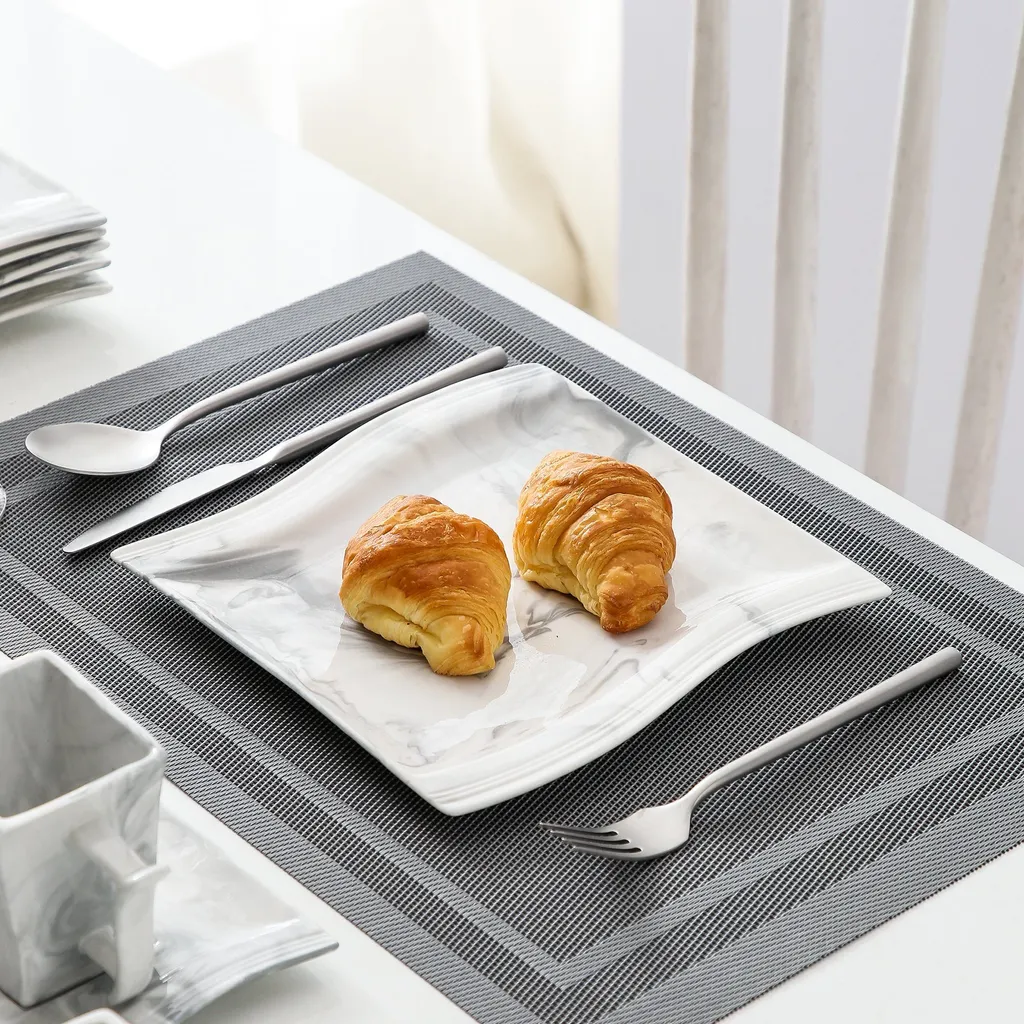 MALACASA, Serie Flora, 36 Tlg. Marmor Porzellan Kaffeeservice Geschirrset Mit 12 Kuchenteller, 12 Tasse 220ml, 12 Untertasse Für 12 Personen 6 MALACASA, Serie Flora, 36 Tlg. Marmor Porzellan Kaffeeservice Geschirrset Mit 12 Kuchenteller, 12 Tasse 220ml, 12 Untertasse Für 12 Personen – Bild 4