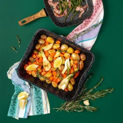 NAVA Backblech / Tiefbackblech Mit Granitbeschichtung NATURE Zum Backen Von Fleisch Kuchen 39,5x33,5x7 Cm 6,5l -Küchenwaren Geschäft 7f422d64646685ebd6074a9d6b266d6f