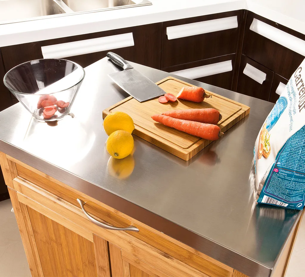 SoBuy Küchenwagen Aus Bambus Mit Edelstahltop, Servierwagen FKW13-N 7 SoBuy Küchenwagen Aus Bambus Mit Edelstahltop, Servierwagen FKW13-N – Bild 5