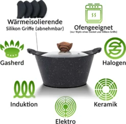 Melody Topfset Nero Antihaft Alugus Pfannen-Set Topf-Set Töpfe Bratpfannen 19-Teilig #3022 -Küchenwaren Geschäft 806a2d15f4355be2fbe7cb27f4fb99fe