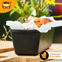 BBQ-Nerd© Kleine Brotbackform 3 L - Gusseisen Kastenform Mit Deckel - Backform Für Ofen, Grill, Feuer - Brottopf Dutch Oven Für Hackbraten Fleischkäse Brot -Küchenwaren Geschäft 816e334e52c3776de8de82d715a2c3c0