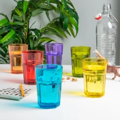Rink Drink 6 Stück Farbige Gläser Highball-Set - Vibrant Multicolored Partei-Cocktail-Trinken Tumblers - 365ml - 6 Farben -Küchenwaren Geschäft 82729eeea05d157caa554a0d447897cf