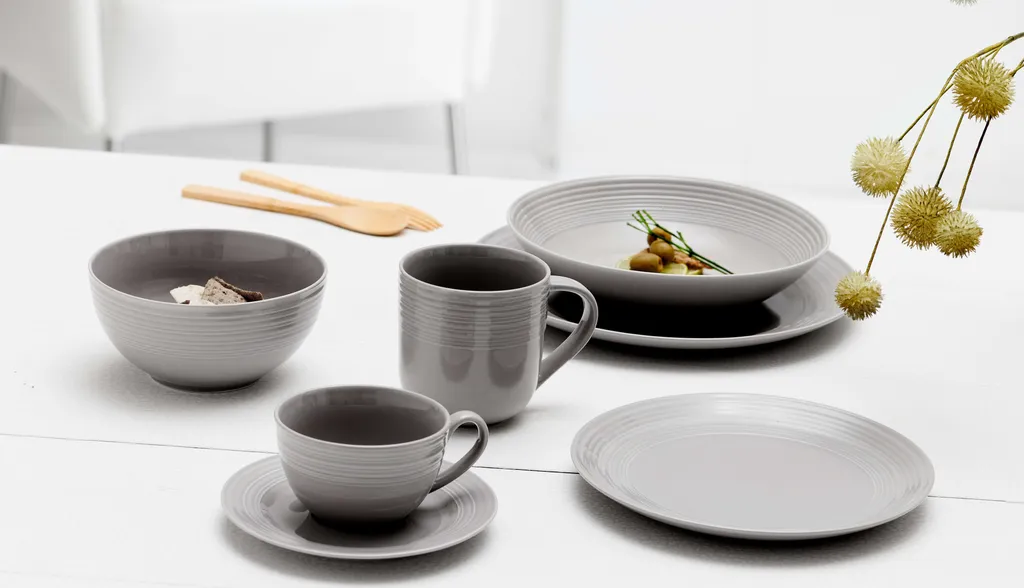 Kaffeeservice 18 Tlg. Levi Grau 2 Kaffeeservice 18 Tlg. Levi Grau