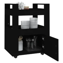 VidaXL Küchenwagen Schwarz 60x45x80 Cm Holzwerkstoff 14 VidaXL Küchenwagen Schwarz 60x45x80 Cm Holzwerkstoff -Küchenwaren Geschäft 856e4c209a08c14f3dead89498e06625