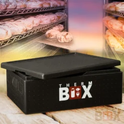 Profibox B53 - Wand: 3cm - Volumen: 53L - Innenmaß: 62,5x42,5x22cm - Wiederverwendbar Isolierbox Thermobox Kühlbox Warmhaltebox - Für E2 Kiste