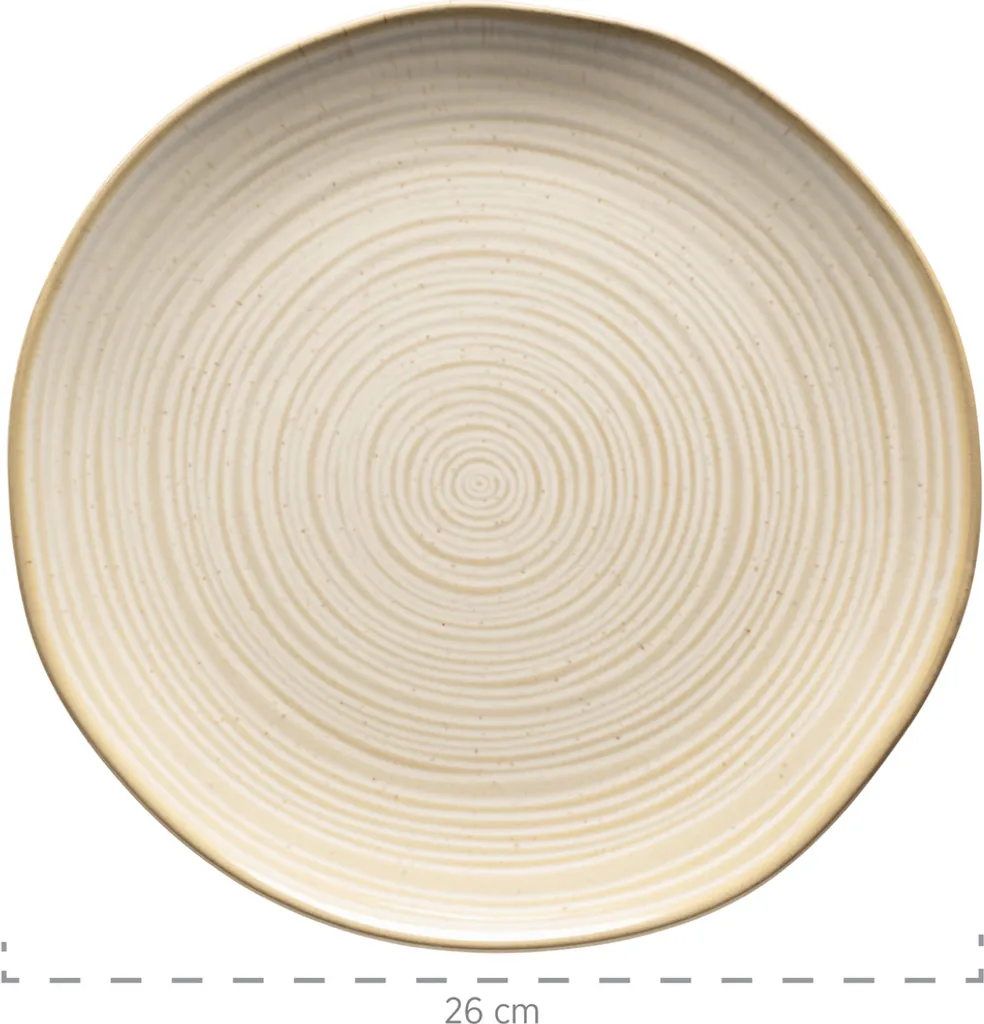 Mäser 931371 Nottingham Vintage Tafel-Service Für 4 Personen Mit Speiseteller Und Suppenteller Im Retro-Look, Steinzeug, Beige, 8-teilig (1 Set) 5 Mäser 931371 Nottingham Vintage Tafel-Service Für 4 Personen Mit Speiseteller Und Suppenteller Im Retro-Look, Steinzeug, Beige, 8-teilig (1 Set) – Bild 3