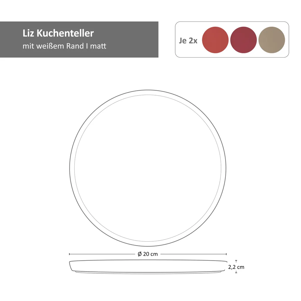 Liz 18tlg Frühstücksset Für 6 Steingut Sand Rot Terracotta Schale Teller Becher 5 Liz 18tlg Frühstücksset Für 6 Steingut Sand Rot Terracotta Schale Teller Becher – Bild 3