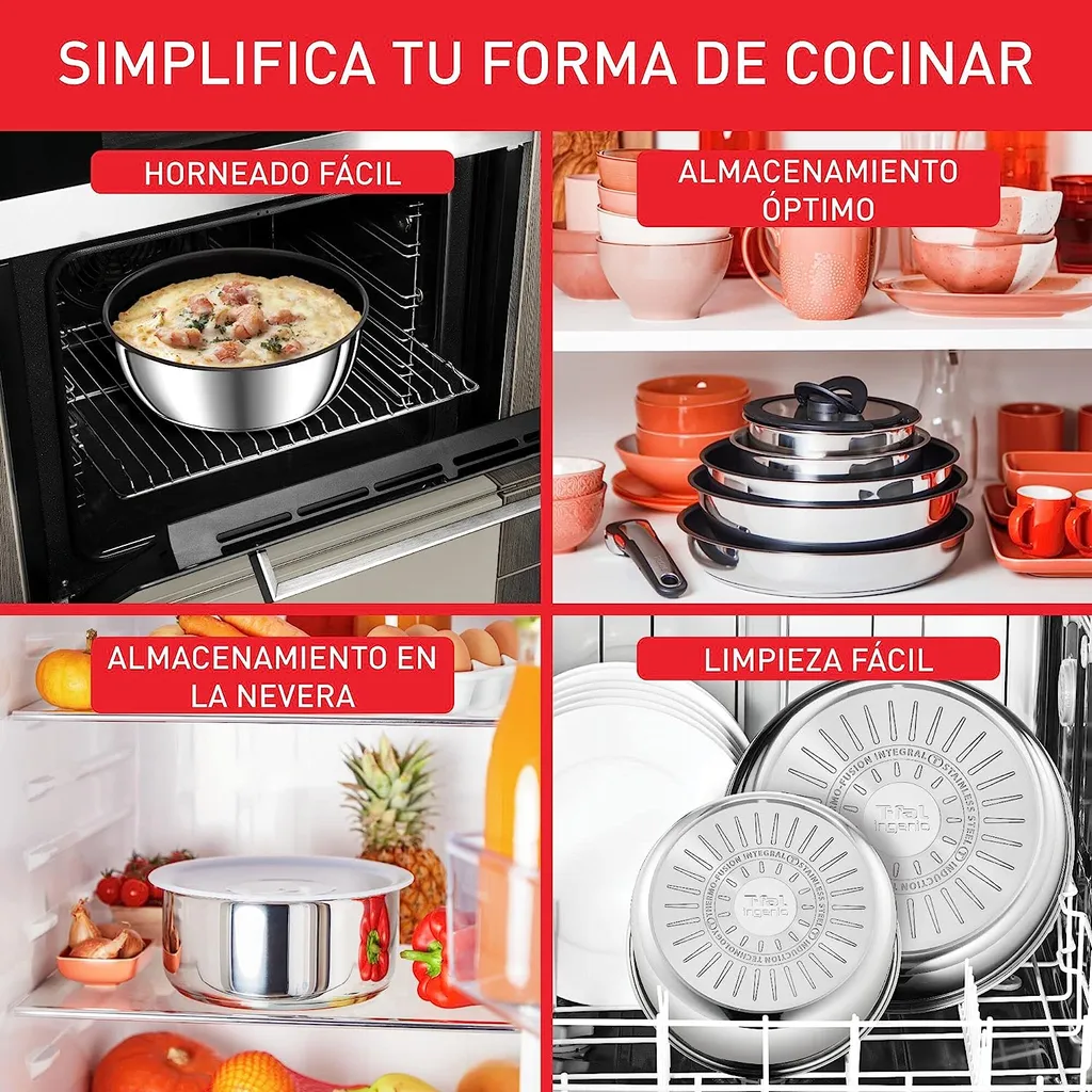 Tefal Topfset INGENIO Emotion Kochgeschirr, 22 Tlg, Topfset & Pfannenset, Wok, Pfanne , Edelstahl 18/10, Töpfe Und Pfannen Set, Kochtopf Kochtöpfe Für Induktionsherd Geeignet, Mit Deckel Abnehmbarer Griff 6 Tefal Topfset INGENIO Emotion Kochgeschirr, 22 Tlg, Topfset & Pfannenset, Wok, Pfanne , Edelstahl 18/10, Töpfe Und Pfannen Set, Kochtopf Kochtöpfe Für Induktionsherd Geeignet, Mit Deckel Abnehmbarer Griff – Bild 4