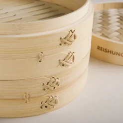Reishunger Bambusdämpfer (Ø 20 Cm), Für 2 Personen, Inkl. 2 Baumwolltücher -Küchenwaren Geschäft 9340278895c3348aca8a35f41e2223ed