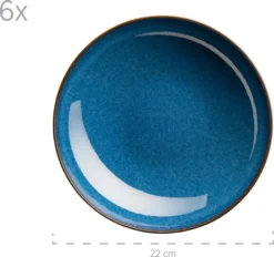 Mäser 931946 Tafelservice Ossia Für 6 Personen, Steinzeug, Blau (1 Set, 12-teilig) -Küchenwaren Geschäft 97ff2b5d137088eb861acc10459e7388