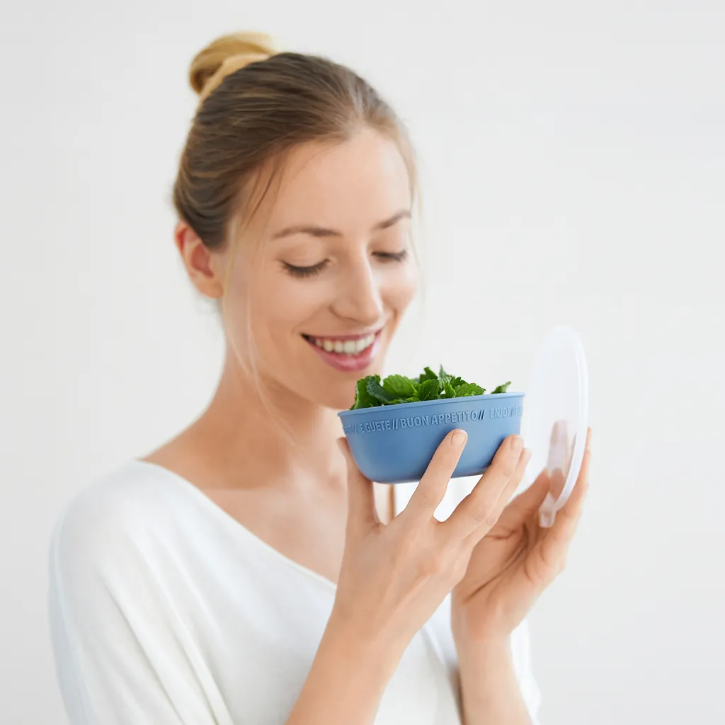 ROTHO Schüssel 1.02 L Mit Deckel TRESA, Farbe:Limettengrün 6 ROTHO Schüssel 1.02 L Mit Deckel TRESA, Farbe:Limettengrün – Bild 4