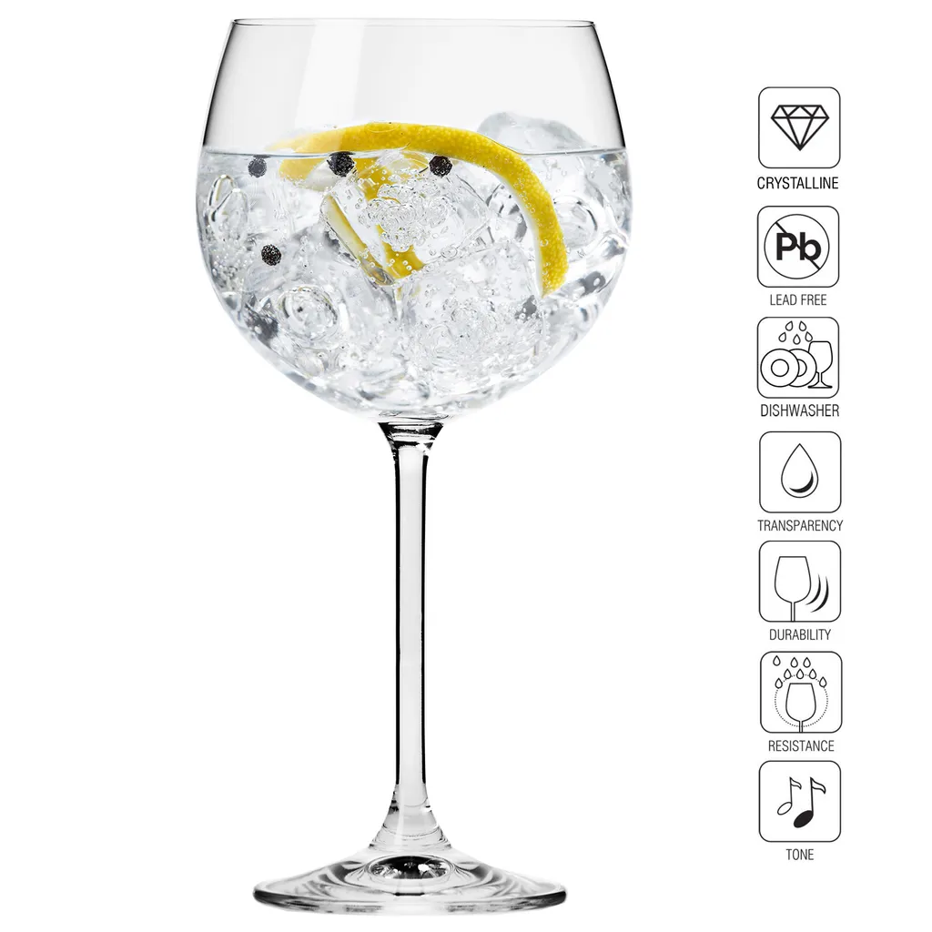 KROSNO Venezia Gin Tonic Wassergläser, 6er-Set, 480 Ml 15 KROSNO Venezia Gin Tonic Wassergläser, 6er-Set, 480 Ml – Bild 13