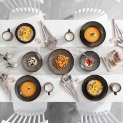 Tafelservice Steinzeug, Vancasso 16-St BUBBLE Kombiservice, Geschirrset Mit Müslischalen, Kaffeetassen, Dessertteller Und Speiseteller Für 4 Personen, Vintage 20 Tafelservice Steinzeug, Vancasso 16-St BUBBLE Kombiservice, Geschirrset Mit Müslischalen, Kaffeetassen, Dessertteller Und Speiseteller Für 4 Personen, Vintage -Küchenwaren Geschäft 99d9795293c907a82f730e196189f6a3