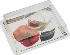 APS Serviertablett Mit Haube /// /// 25 X 19 Cm, H: 7 Cm /// 18/0 Edelstahl /// 67 -Küchenwaren Geschäft 9a0e4b0421148ede95c10954c414d8b0